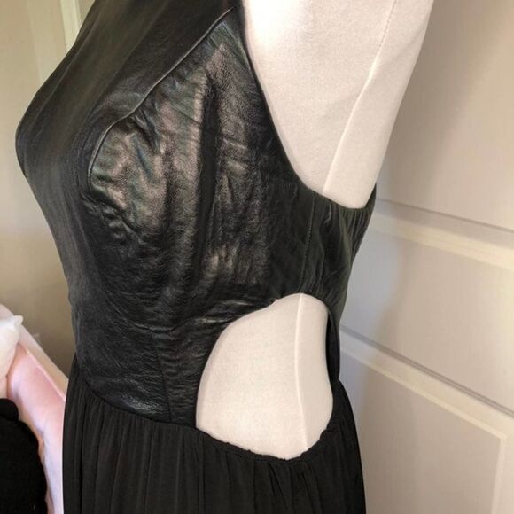 Katriel Designs Leather Cut-Out Dress Black - Picture 11 of 12